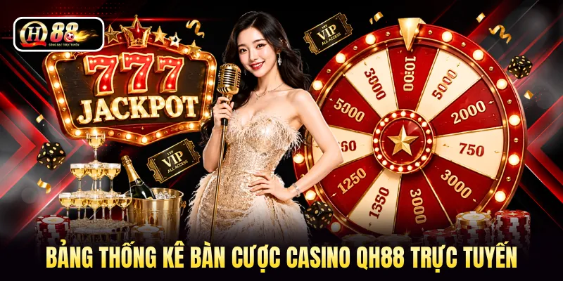 Bảng thống kê bàn cược casino QH88 trực tuyến